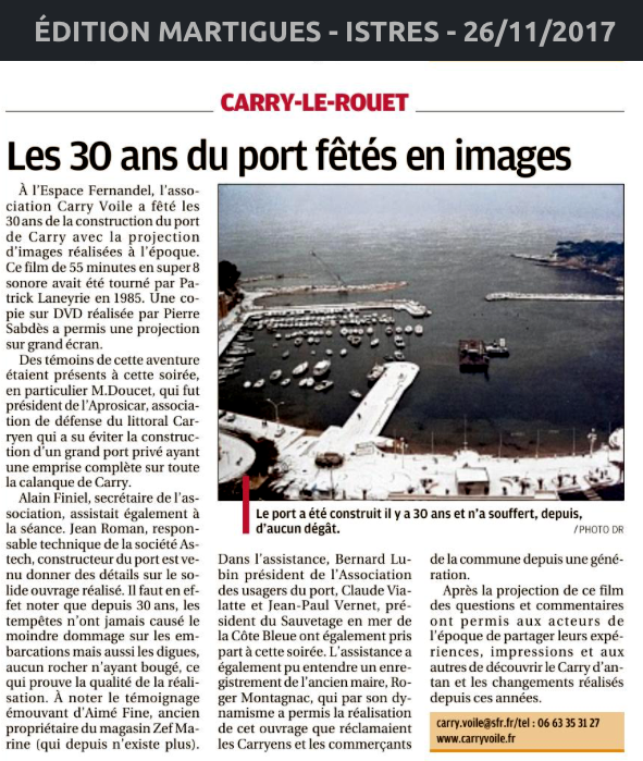 Les 30 ans du port de Carry Le Rouet